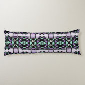 Bohemisches Chintz 49 Lavender Mint Black Seitenschläferkissen (Rückseite)