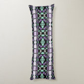 Bohemisches Chintz 49 Lavender Mint Black Seitenschläferkissen (Rückseite (Vertikal))