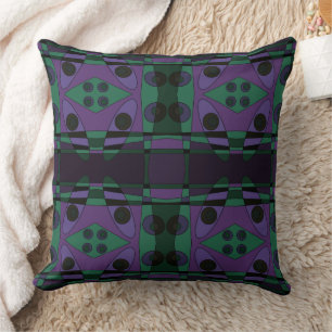 Bohemisches Chintz 78 Lila Green Kissen