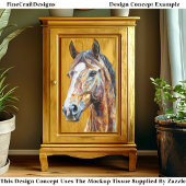 Bohemisches Collage Horse Portrait DE9L Decoupage Seidenpapier