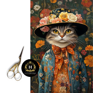 Bohemisches Dekor der Katze Seidenpapier