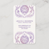 Bohemisches Design der Wasserfarben Visitenkarte (Rückseite)