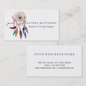 Bohemisches Dreamcatcher in der vibrierenden Visitenkarte (Vorne/Hinten)