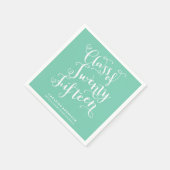 Bohemisches Drehbuch in Sea Foam | Klasse 2015 Serviette (Ecke)