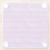 Bohemisches Einhornmuster Glasuntersetzer (Rückseite)