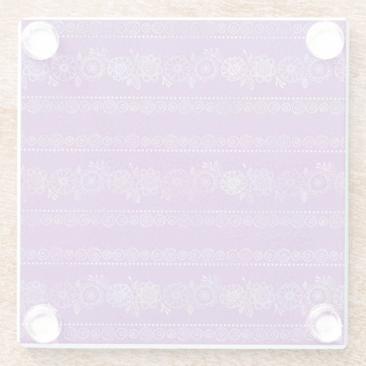 Bohemisches Einhornmuster Glasuntersetzer (Rückseite)