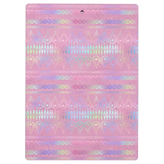 Bohemisches Einhornmuster Klemmbrett (Rückseite)