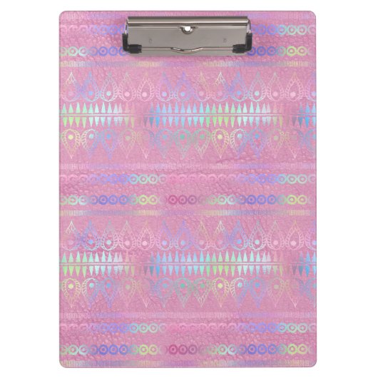 Bohemisches Einhornmuster Klemmbrett (Vorderseite)