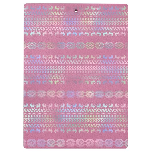 Bohemisches Einhornmuster Klemmbrett (Rückseite)