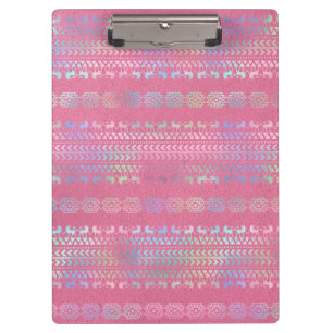 Bohemisches Einhornmuster Klemmbrett