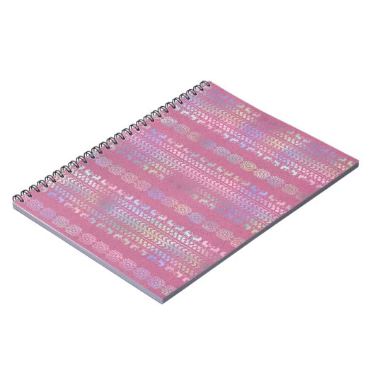 Bohemisches Einhornmuster Notizblock (Linke Seite)