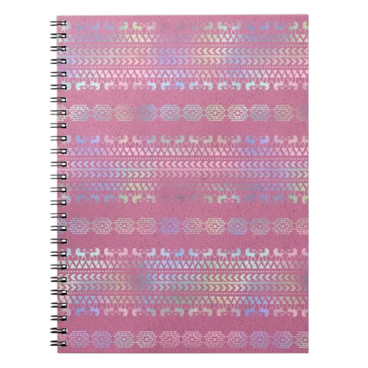 Bohemisches Einhornmuster Notizblock (Vorderseite)