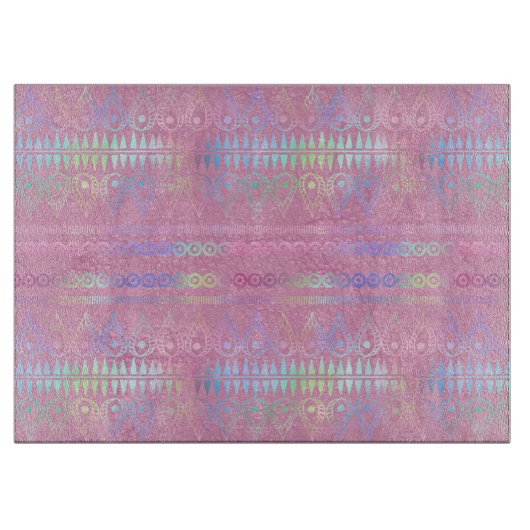 Bohemisches Einhornmuster Schneidebrett (Vorderseite)