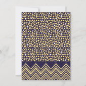 Bohemisches Elefant und Zickzack Baby-Duschbingo Einladung (Rückseite)