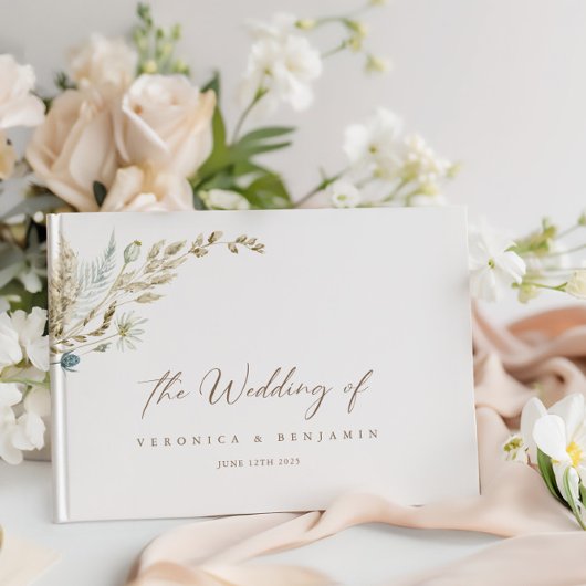 Bohemisches elegantes Gästebuch für Wiesengras