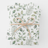 Bohemisches Eukalyptus- und Fernseh-Muster Geschenkpapier Set (Beispiel)