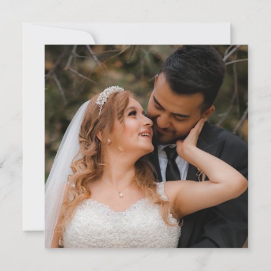 Bohemisches Fall QR Code Foto nach Hochzeit Einladung (Rückseite)