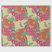 Bohemisches farbenfrohes Patchworkmuster Geschenkpapier (Flach)