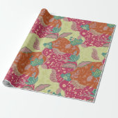 Bohemisches farbenfrohes Patchworkmuster Geschenkpapier (Ungerollt)