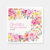 Bohemisches, fett geblümtes Brautparty Serviette (Vorderseite)