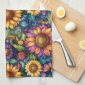 Bohemisches florales Dreamscape Geschirrtuch (Viertel Falte)