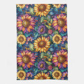 Bohemisches florales Dreamscape Geschirrtuch (Vertikal)