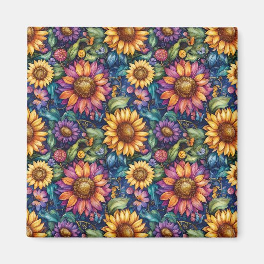 Bohemisches florales Dreamscape Magnet (Vorne)