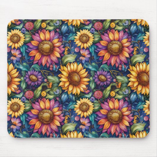 Bohemisches florales Dreamscape Mousepad (Vorne)