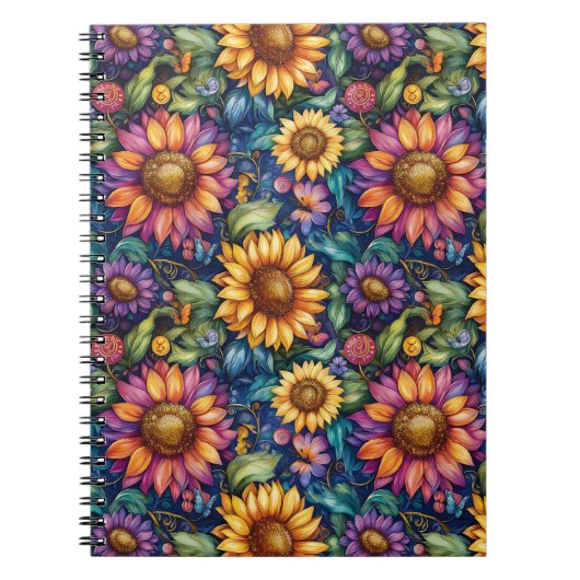 Bohemisches florales Dreamscape Notizblock (Vorderseite)