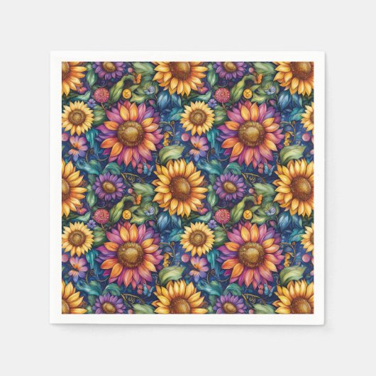 Bohemisches florales Dreamscape Serviette (Vorderseite)