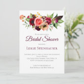 Bohemisches florales Romantisches Brautparty Einladung (Stehend Vorderseite)