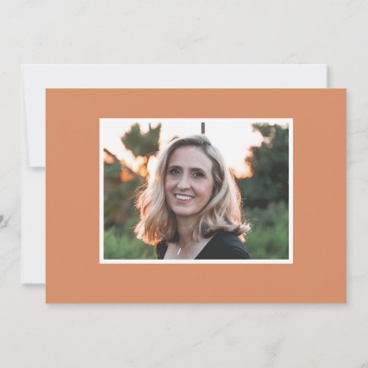 Bohemisches Foto-Babydusche Save The Date (Rückseite)