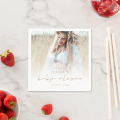 Bohemisches Foto Overlay Gold Script Kinderdusche Serviette (Beispiel)