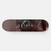 Bohemisches Frauenfotopportrait Monogramm Skateboard (Horizontal)