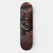 Bohemisches Frauenfotopportrait Monogramm Skateboard (Vorderseite)