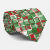 Bohemisches Funky Christmas Checkerboard-Muster Krawatte (Gerollt)