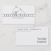 Bohemisches geometrisches Berglogo | Kundengeschäf Visitenkarte (Vorne/Hinten)