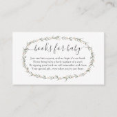 Bohemisches Girl Book In lieu, Bücher für Babyfütt Begleitkarte (Vorderseite)