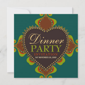 Bohemisches Goddess Dinner Geburtstagsparty Einlad Einladung