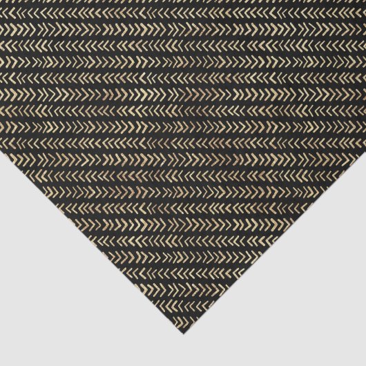 Bohemisches Gold Arrow Muster-Papiertafel Seidenpapier (Ausschnitt)