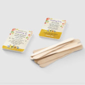 Bohemisches Gold Floral Wedding Program Hand Fan Fächer (Non-assembled)