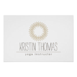 Bohemisches Gold Sun Mandala Yoga Logo Download Poster