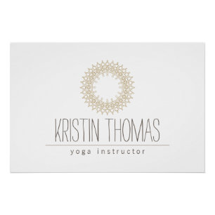 Bohemisches Gold Sun Mandala Yoga Logo Download Poster