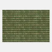 Bohemisches Green Gold Xmas Muster Geschenkpapier Set (Vorderseite 3)