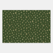 Bohemisches Green Gold Xmas Muster Geschenkpapier Set (Vorderseite 2)