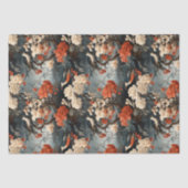 Bohemisches Handwerk Aquamarin Vintag georgianisch Seidenpapier (Vorderseite)