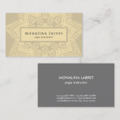 Bohemisches Handzeichen Mandala Mehendi Muster Bus Visitenkarte (Vorne/Hinten)