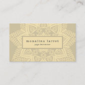 Bohemisches Handzeichen Mandala Mehendi Muster Bus Visitenkarte (Vorderseite)