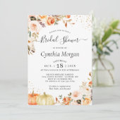 Bohemisches Herbst-Gold-Herbst-Brautparty Einladung (Stehend Vorderseite)