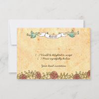 Bohemisches Herz, Rose, Vögel und Bannerhochzeit